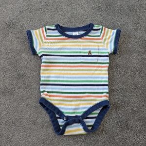 Gap Baby Boy Unisex Striped Bodysuit Size 3-6 Months Cotton Colorful